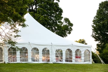 Tent in a lawn