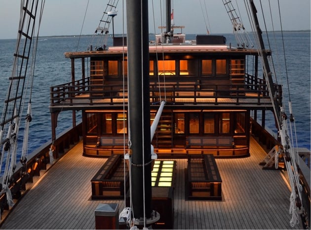 Deck of the boat
