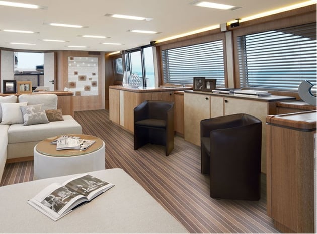 Salon of a boat