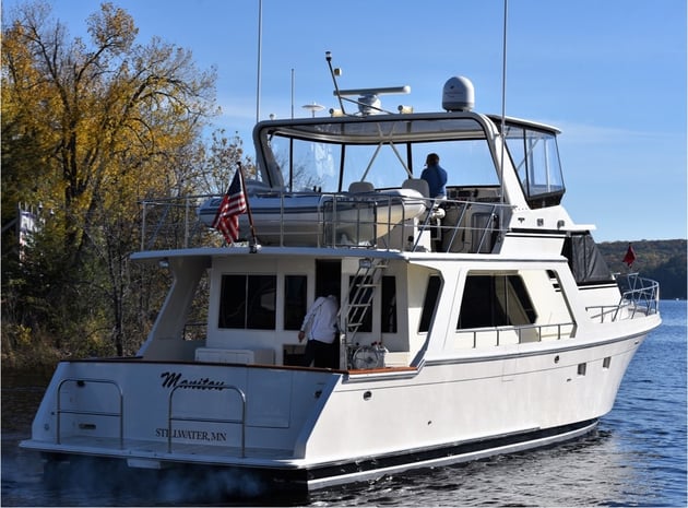 Stern view of a boat